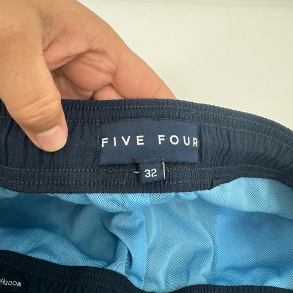 Five Four Swim Trunks Men 32 Blue Shorts Mesh Lined Elastic Drawstring Beach - Picture 9 of 15